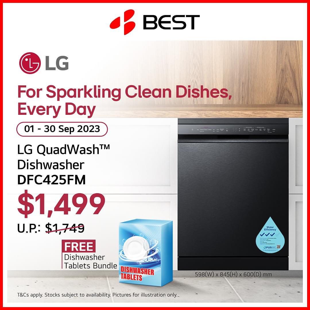 Best Denki,LG QuadWashTM Dishwasher DFC425FM only $1,499