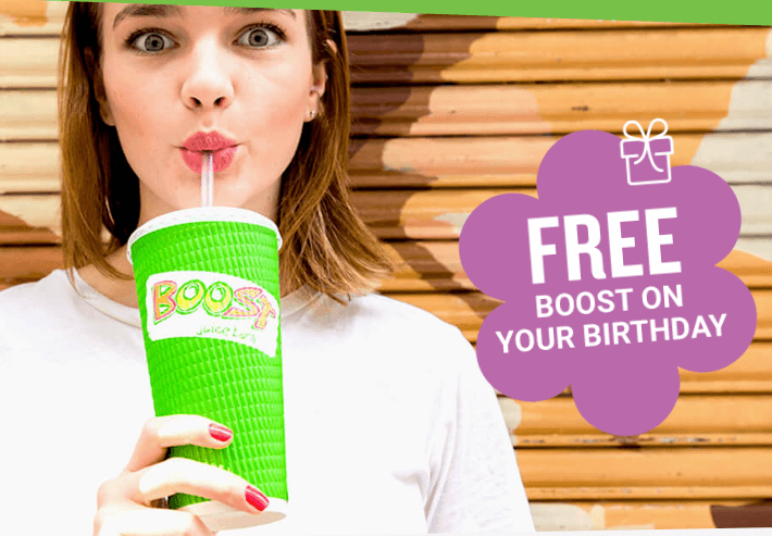 Boost Juice Bar,Free Boost drink on your birthday
