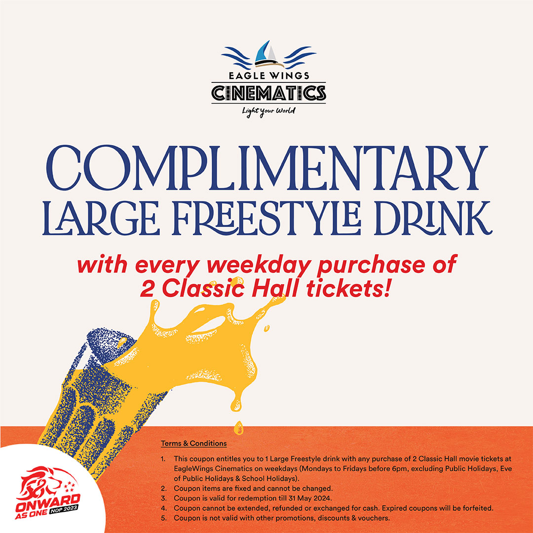 EagleWings Cinematics,Complimentary large freestyle drink