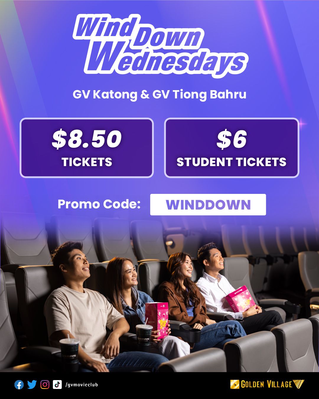Golden Village,Wind Down Wednesdays at selected GV outlets