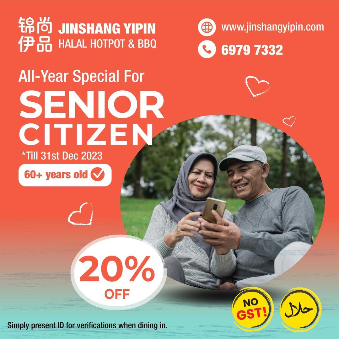 Jinshang Yipin Hotpot & BBQ,20% off for Senior Citizen