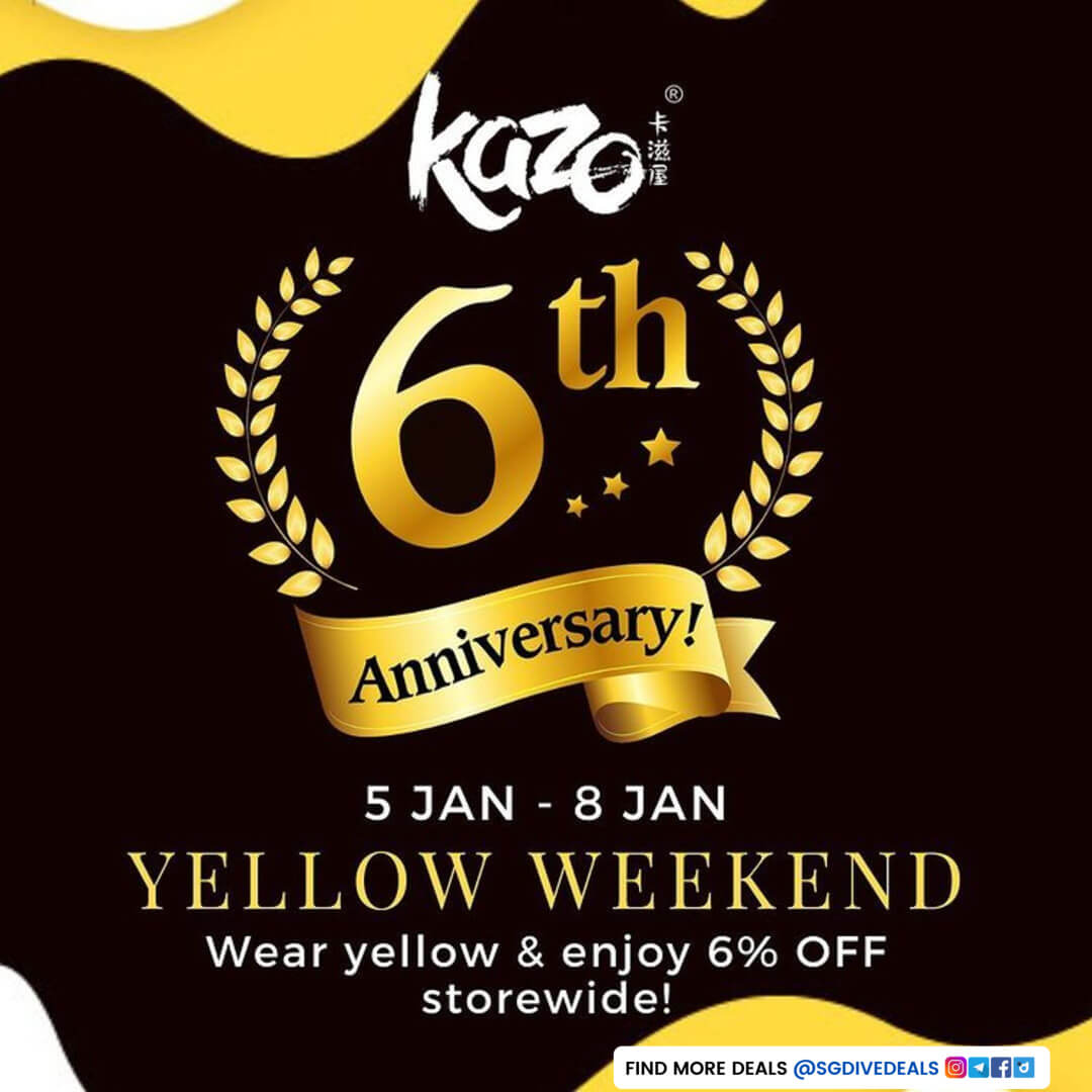 Kazo Singapore,Kazo's 6th anniversary : Enjoy 6% off