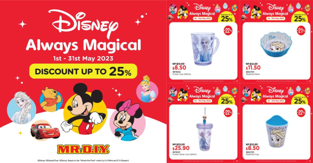 MR DIY,Enjoy up to 25% off on selected Disney items