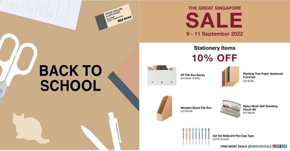 MUJI,Get 10% Off for selected stationery items
