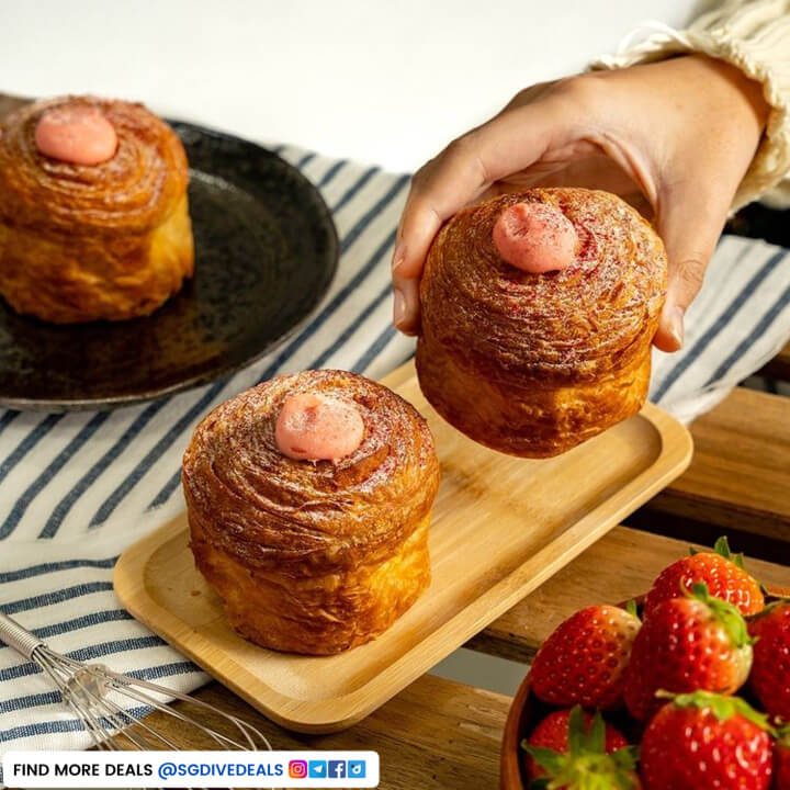Maxx Coffee,Strawberry Cream Cheese Cruffin for only $3.8