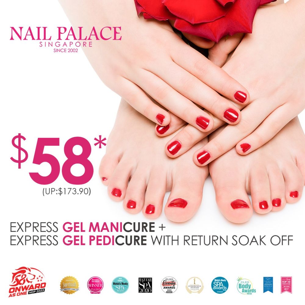 Jurong Point Shopping Centre - Enjoy Express Gel Manicure at Nail Palace  (#03-26A/B) for just $18 (U.P. $67.41), and Cateye Gel Polish at $18 (U.P.  $68). From now till 13 Aug, receive