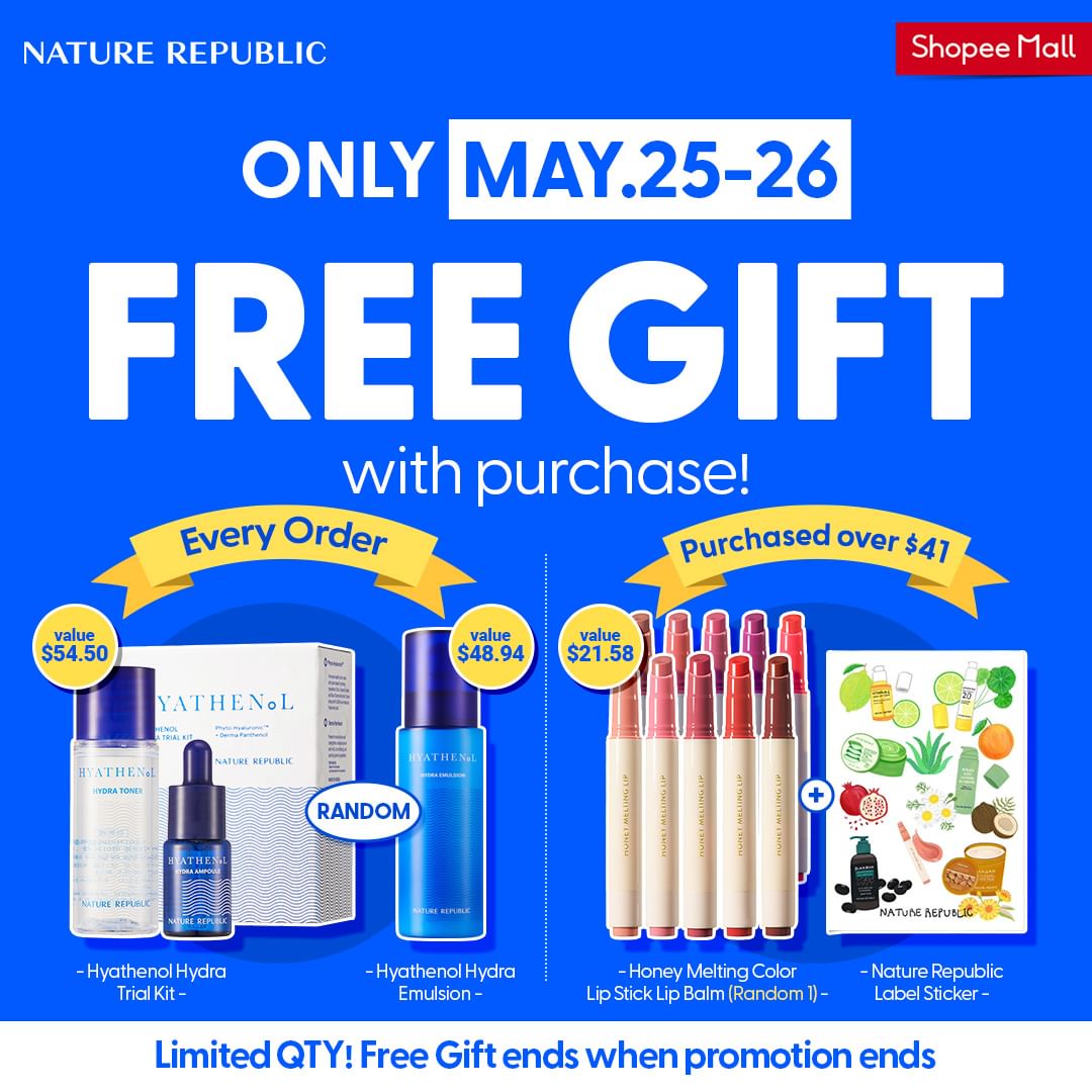 Nature Republic Free Gift Hyathenol & Lip Balm on Shopee | Singapore ...