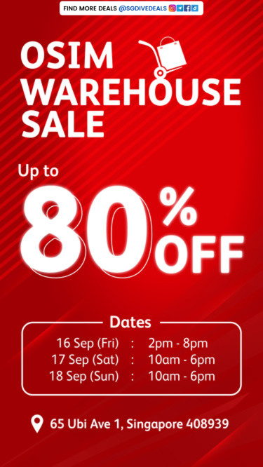 OSIM,Warehouse Sale Up to 80% Off