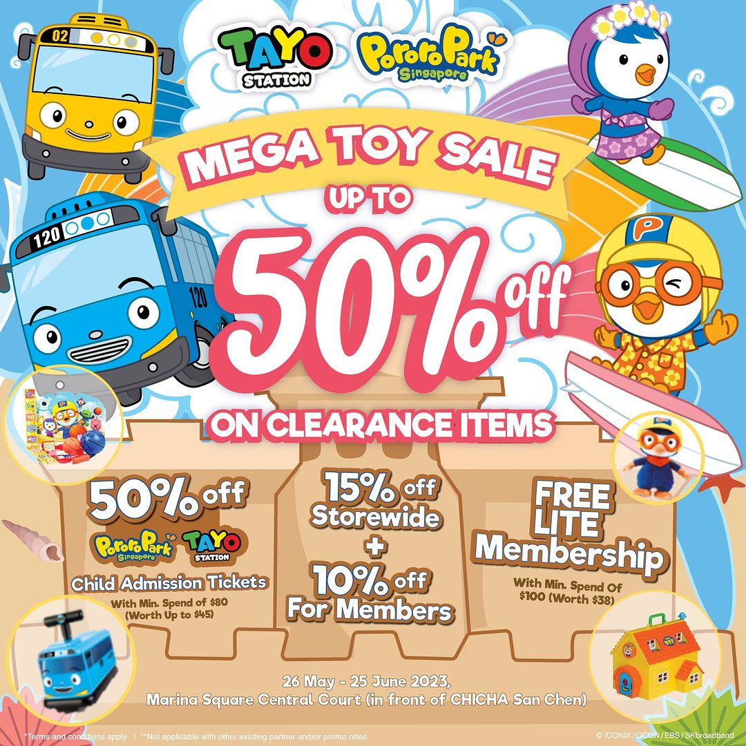 Pororo Park Singapore,Mega toy sale up to 50% off