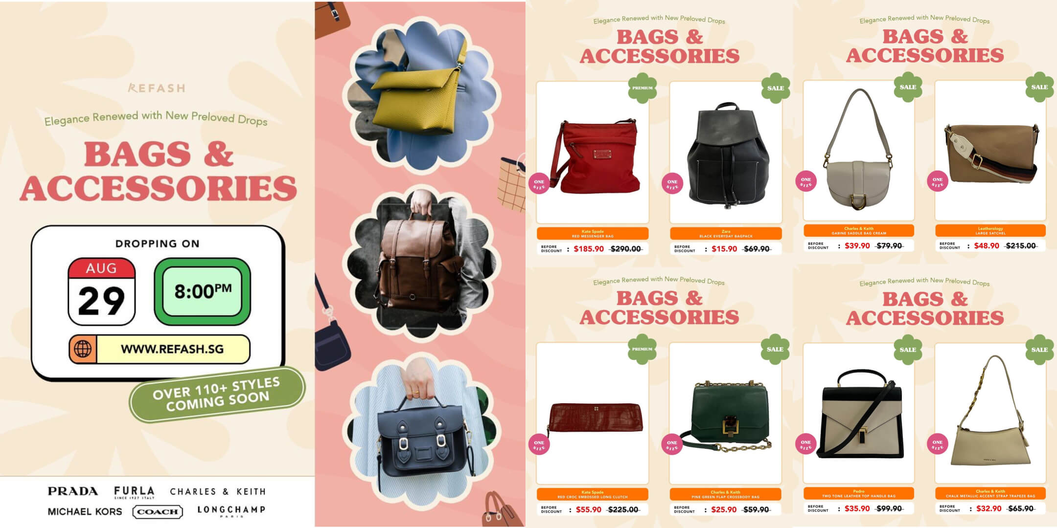 Refash,Bags & Accessories up to $104 Off