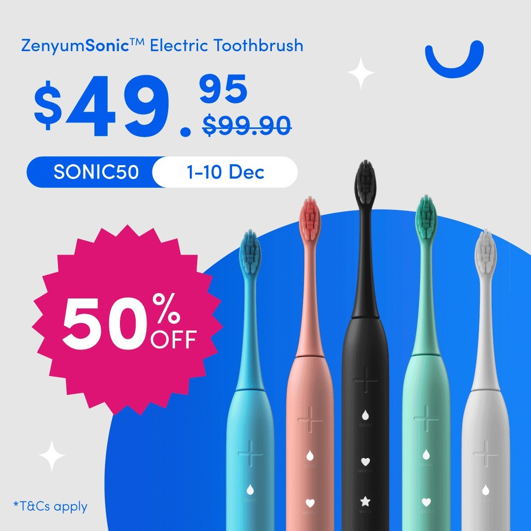 Zenyum,ZenyumSonic Electric Toothbrush at 50% Off