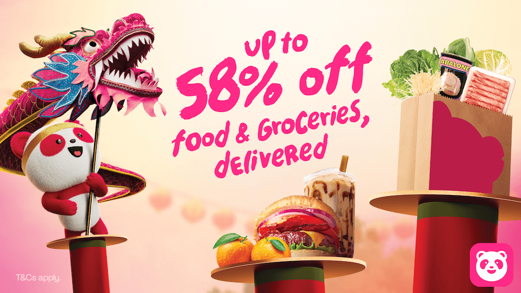 foodpanda,Up to 58% off your Lunar New Year essentials