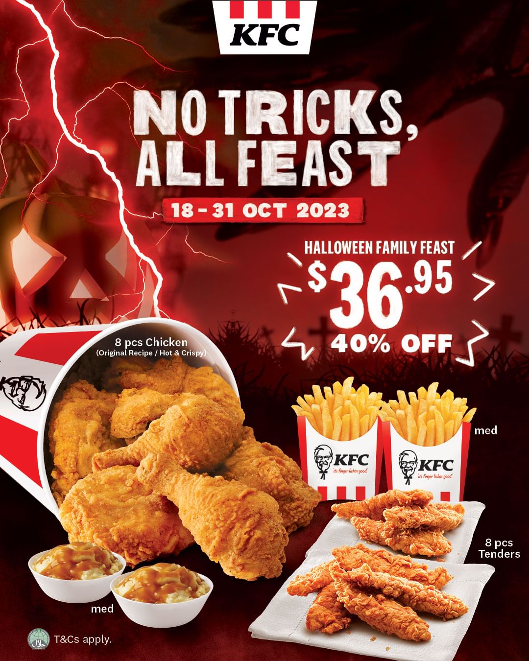 KFC Get KFC Halloween Family Feast at 40 off Singapore Oct 2023