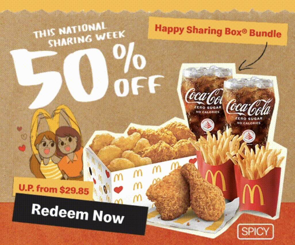 McDonald's Happy Sharing Box Bundle Singapore Nov 2023 divedeals.sg