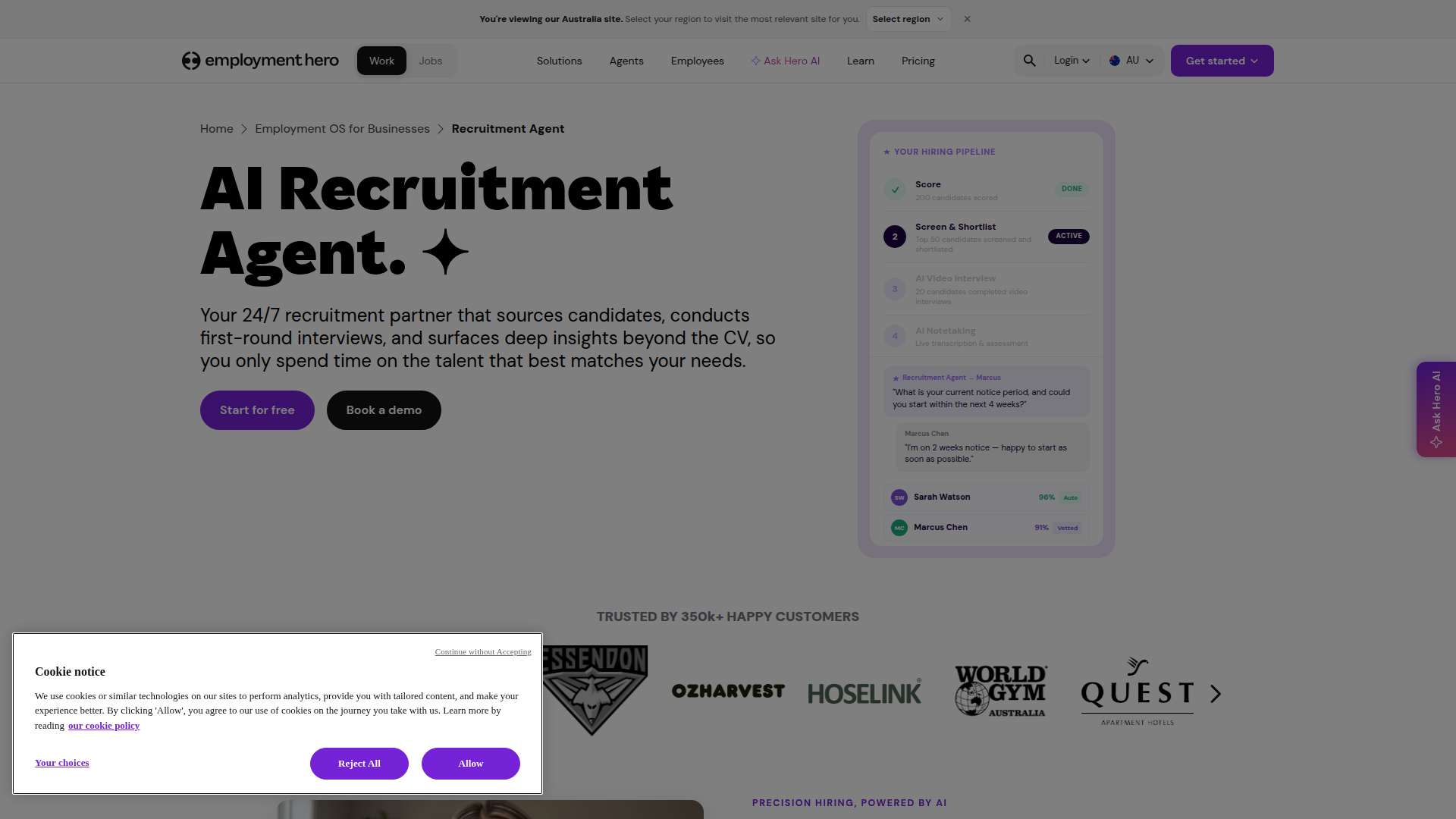 Employment Hero AI Recruitment Agent