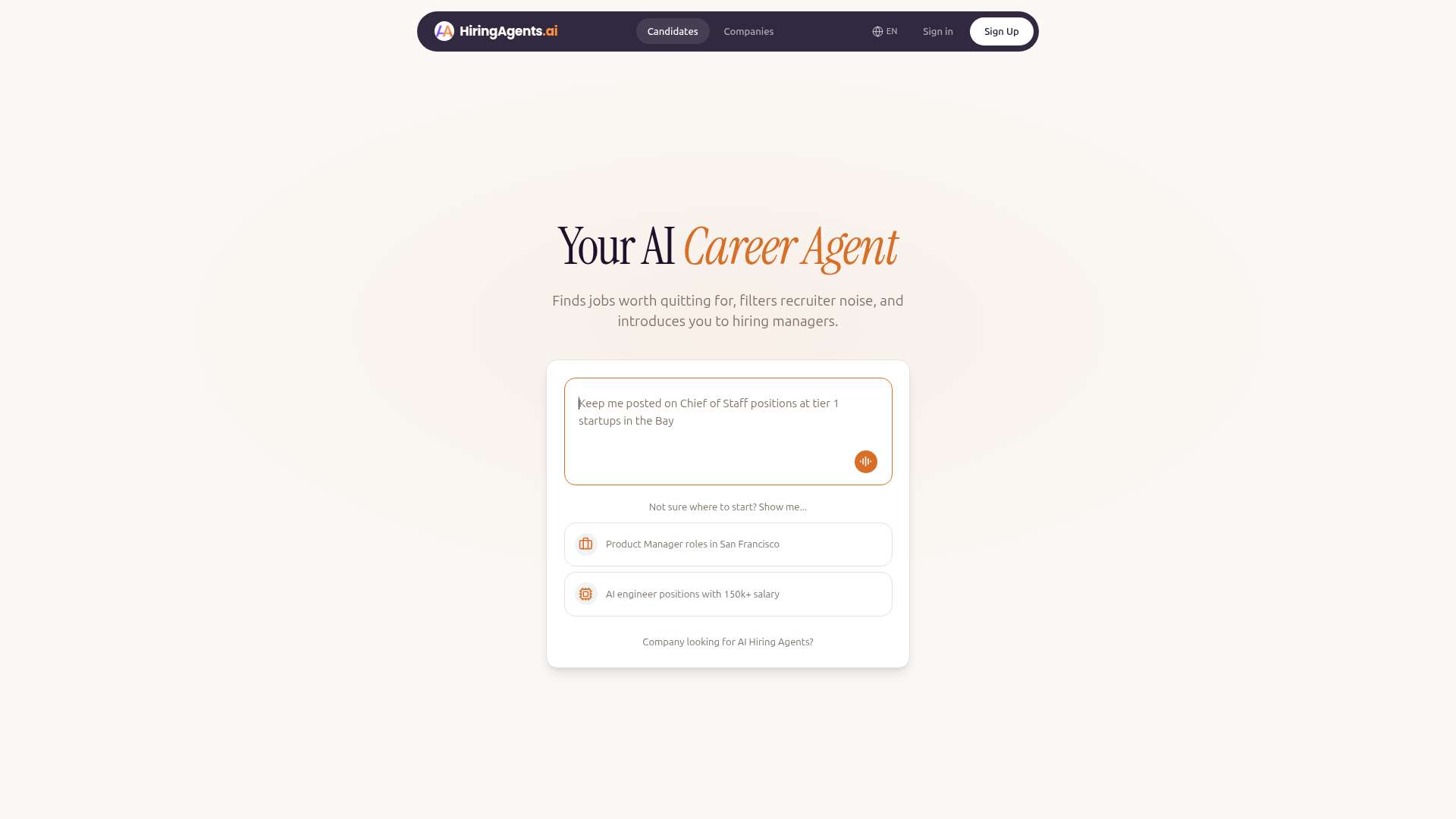 HiringAgents.ai - Agentic AI Hiring Platform