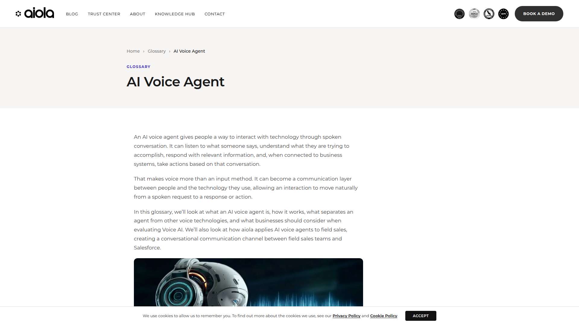 aiola AI Voice Agent