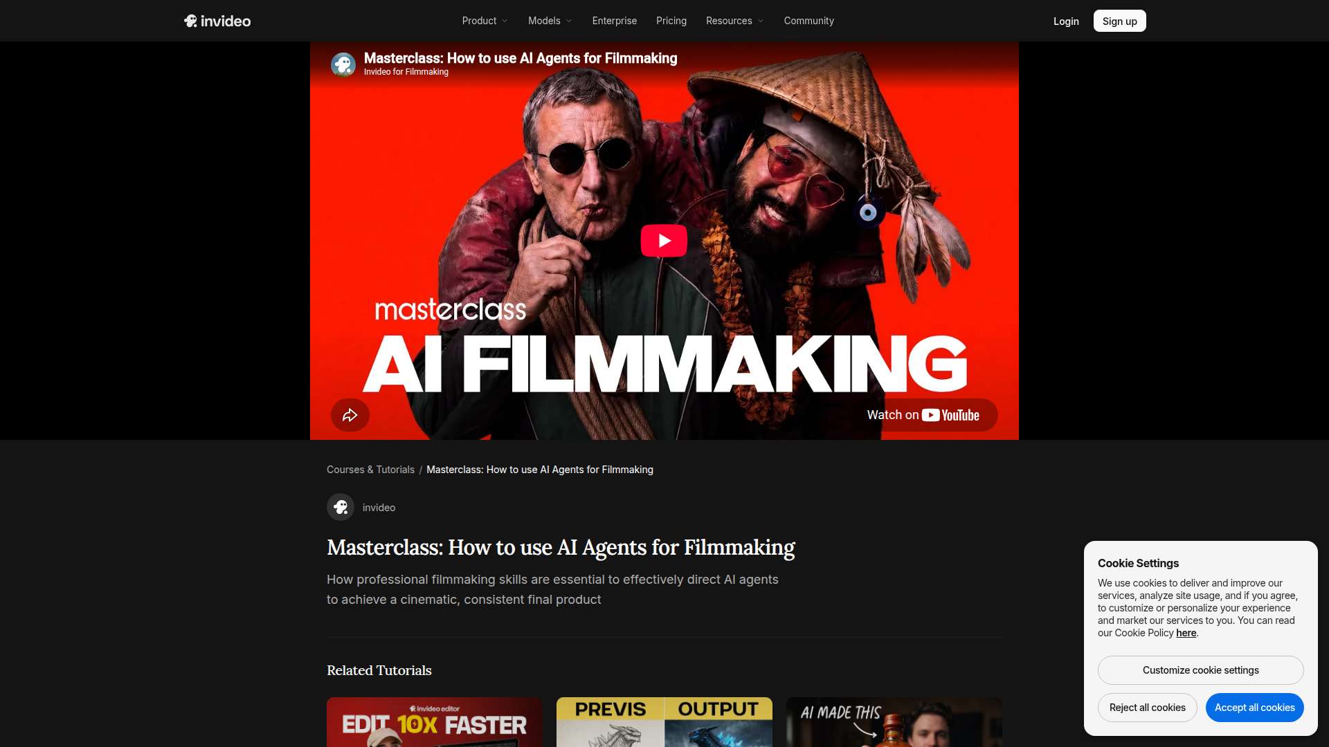 Invideo AI Agents for Filmmaking Masterclass