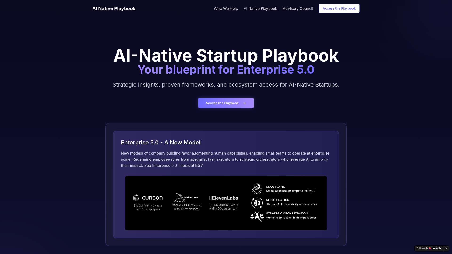 AI Native Startup Playbook