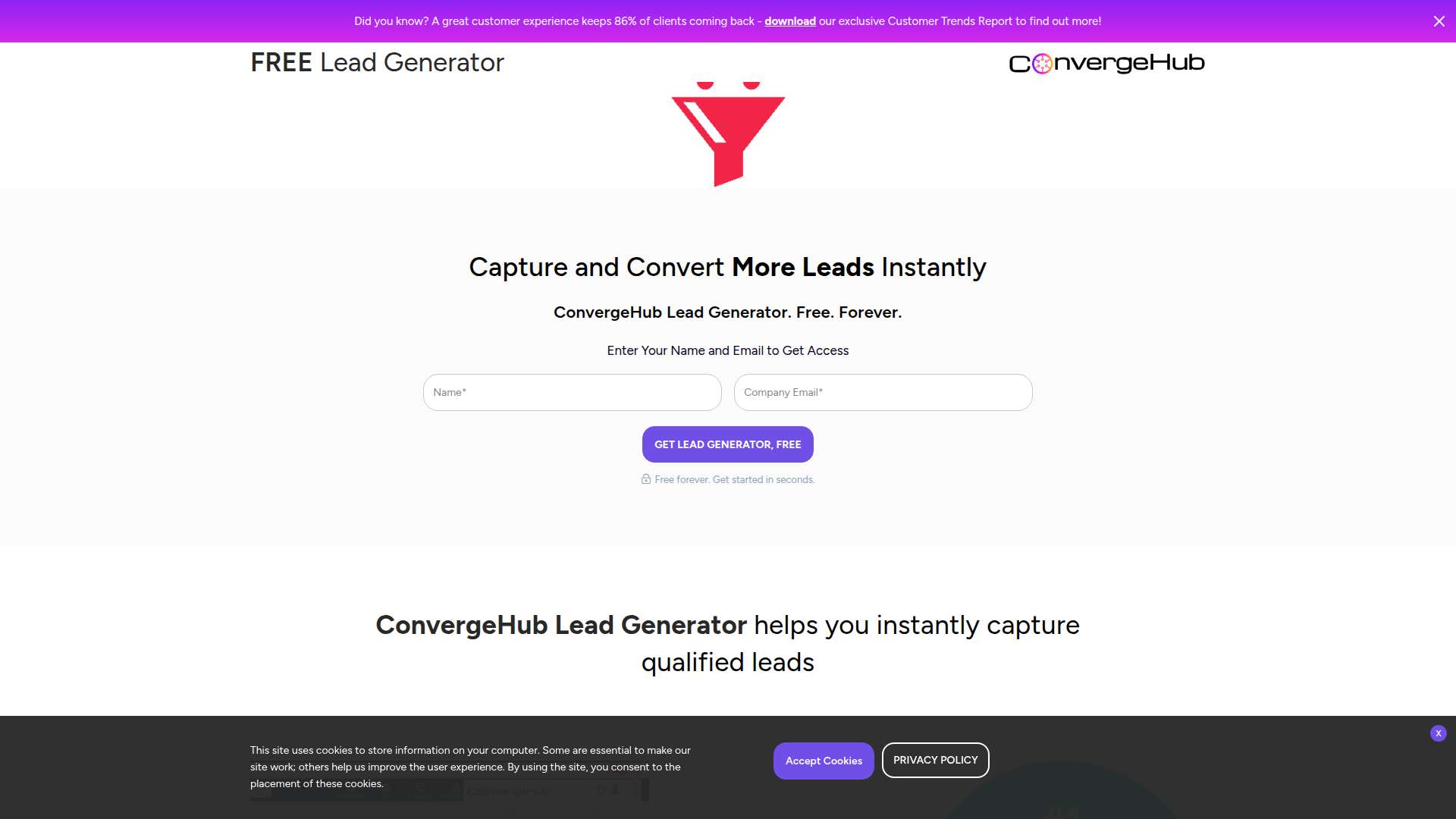 ConvergeHub Lead Generator