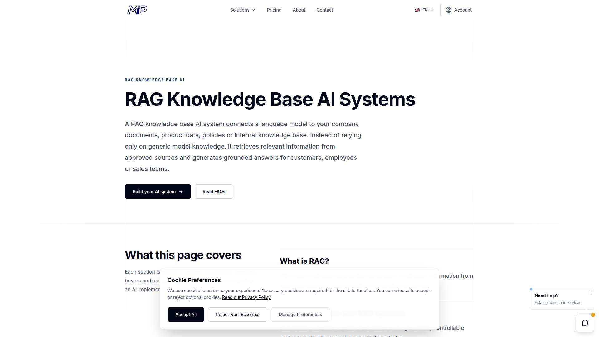 기업용 인공지능의 신뢰성을 완성하다: MIP Technologies RAG 지식 베이스 AI 시스템 심층 분석