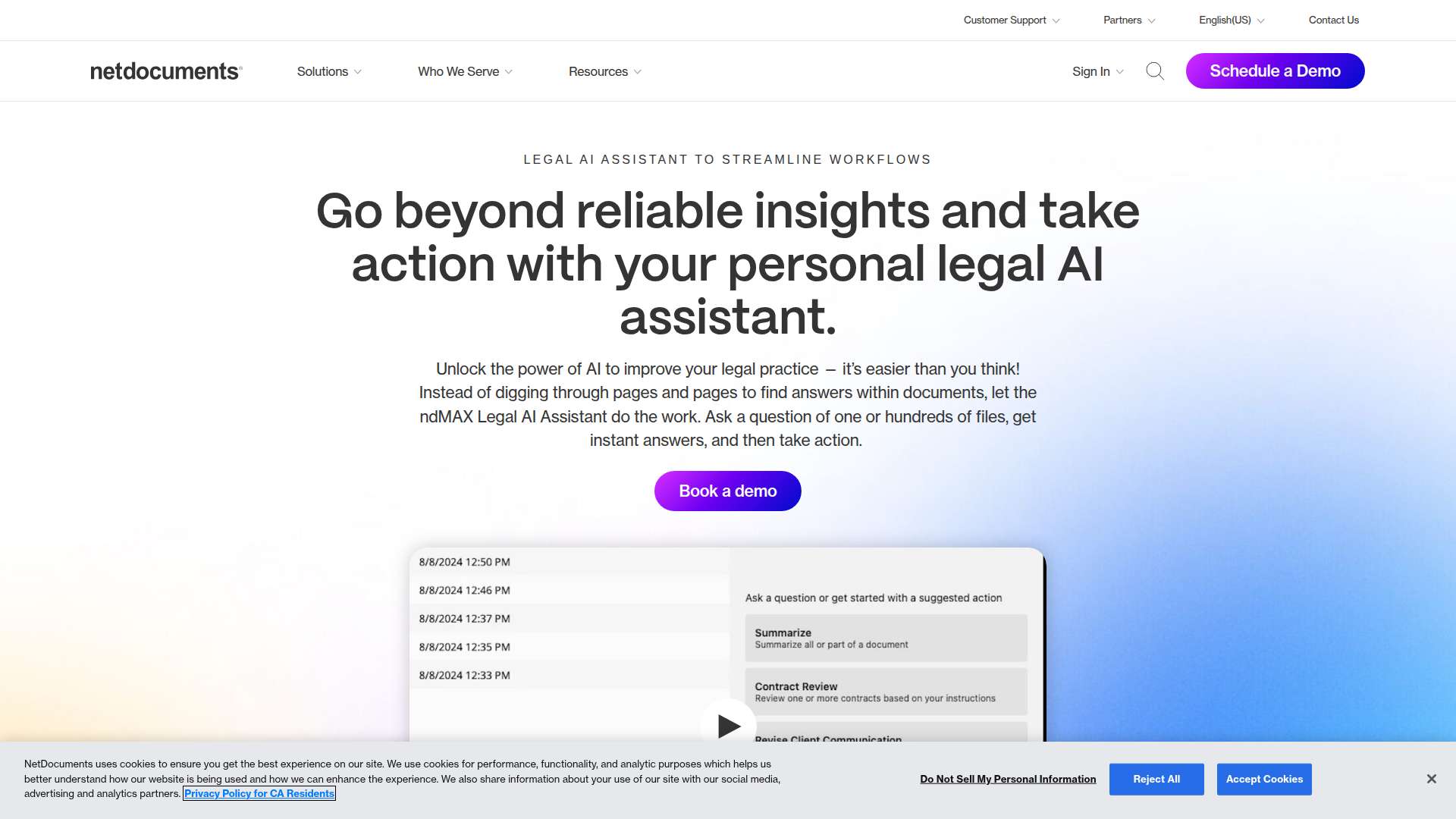 압도적인 원가 절감과 업무 자동화를 실현하는 AI 에이전트 넷도큐먼츠 리갈 AI 어시스턴트