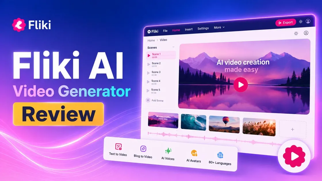 플리키 (Fliki) Fliki AI video generator dashboard