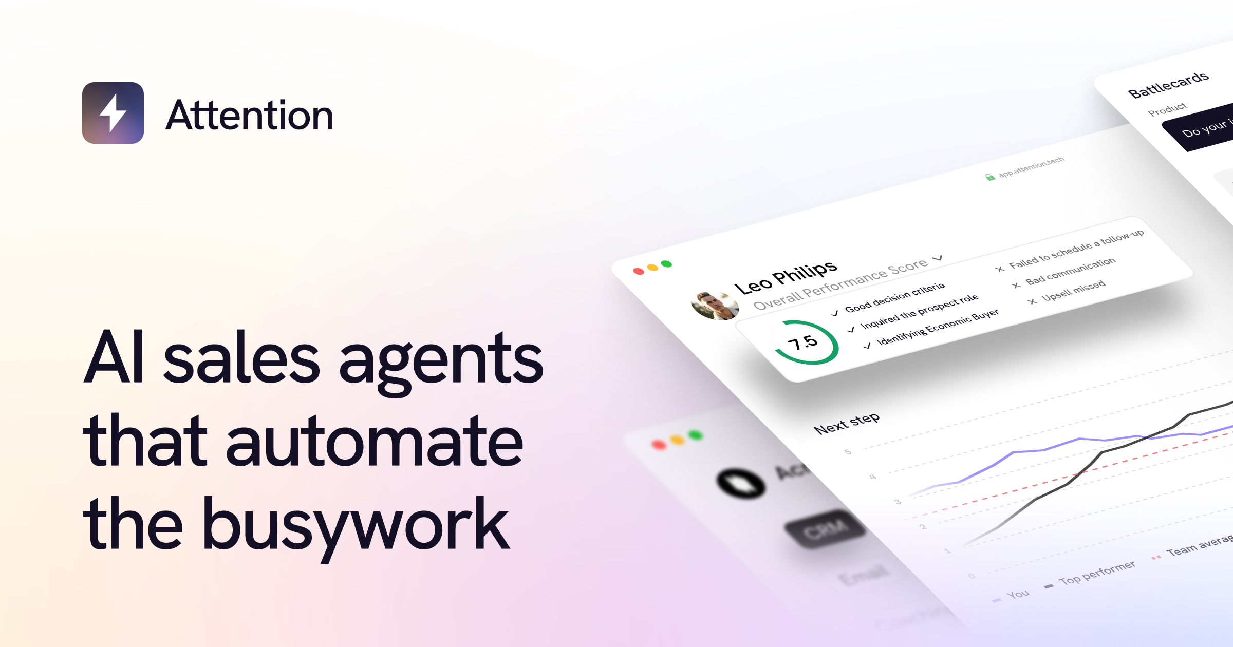 어텐션 AI 세일즈 에이전트 Attention AI Sales Agents dashboard architecture and GTM data synchronization