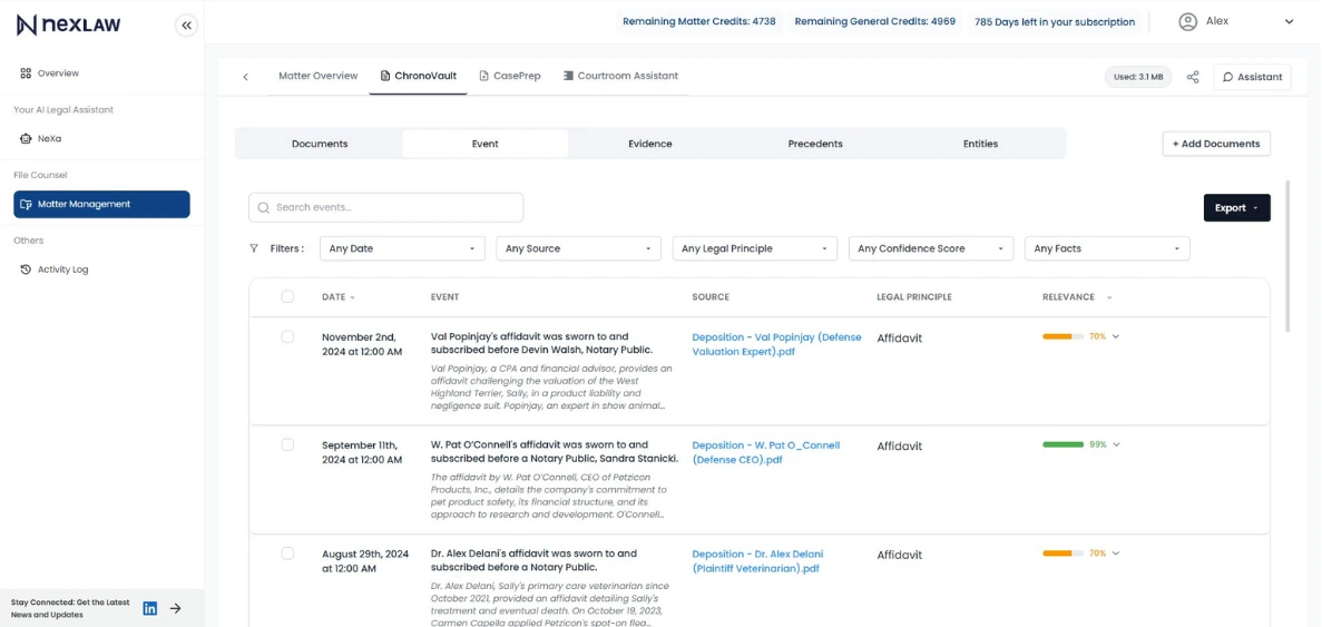 넥스로우 (NexLaw) NexLaw AI Legal Assistant platform interface