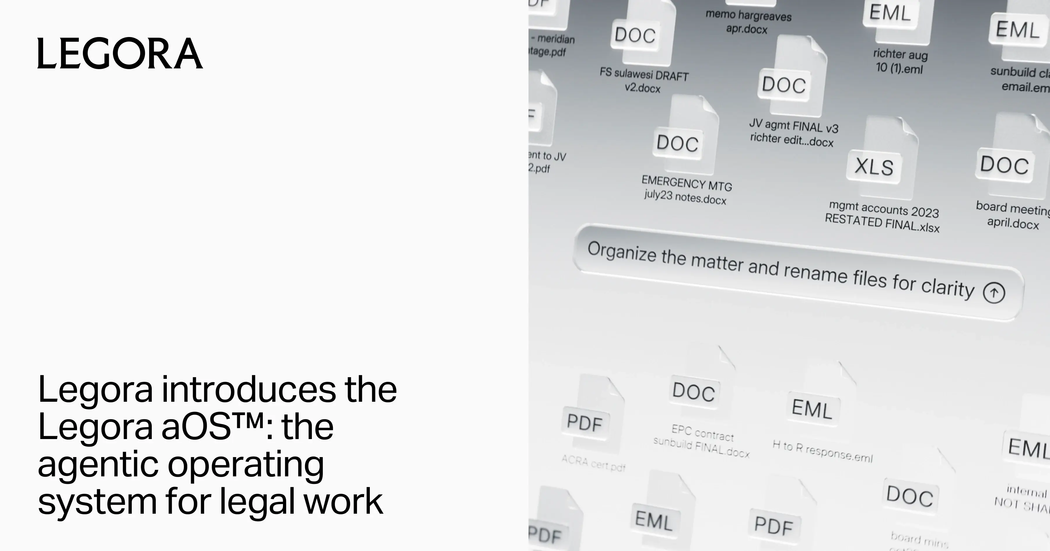 레고라 Legora legal aOS platform overview