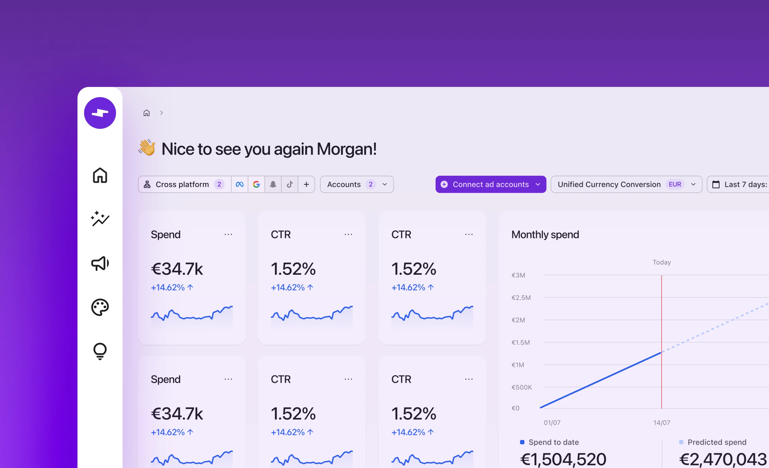 스마트리 Smartly Platform UI and Dashboard