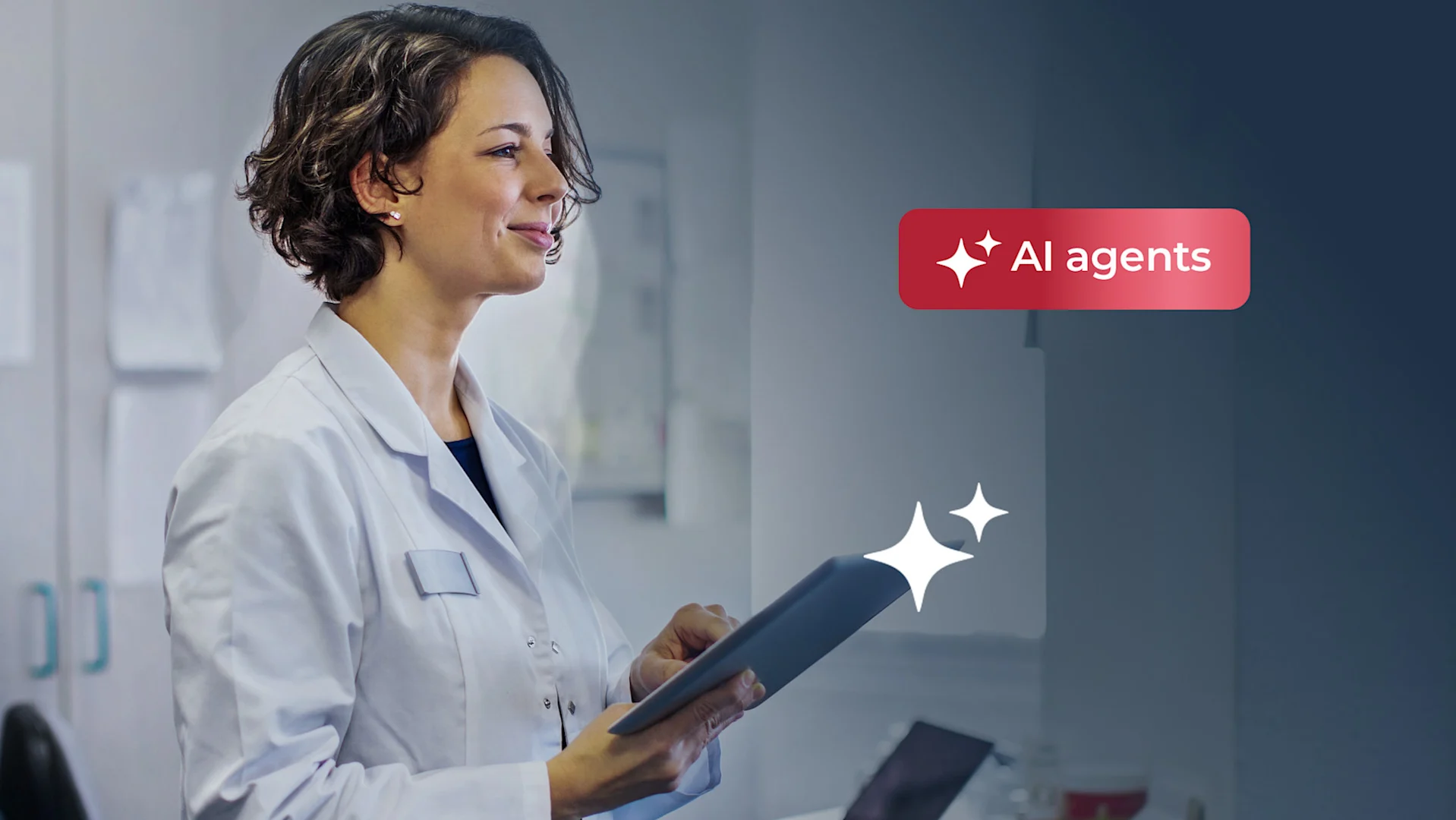 doctor reviewing ai automated clinical workflow