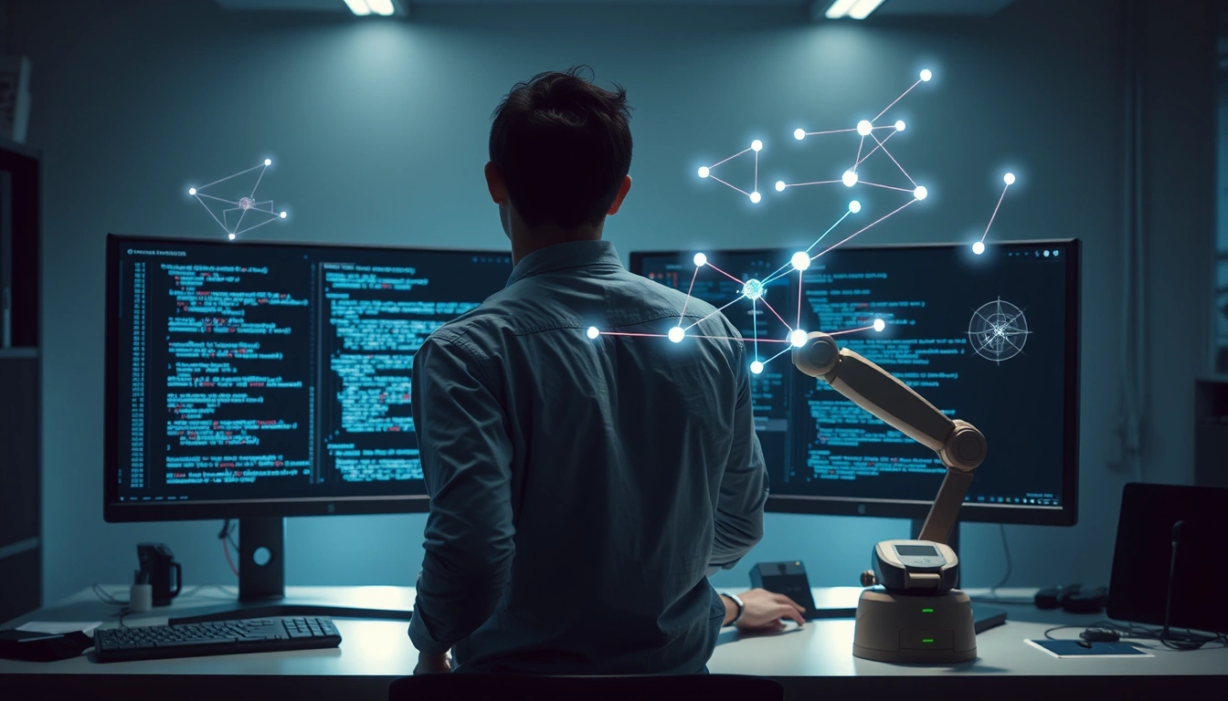 A developer launching an autonomous AI project globally