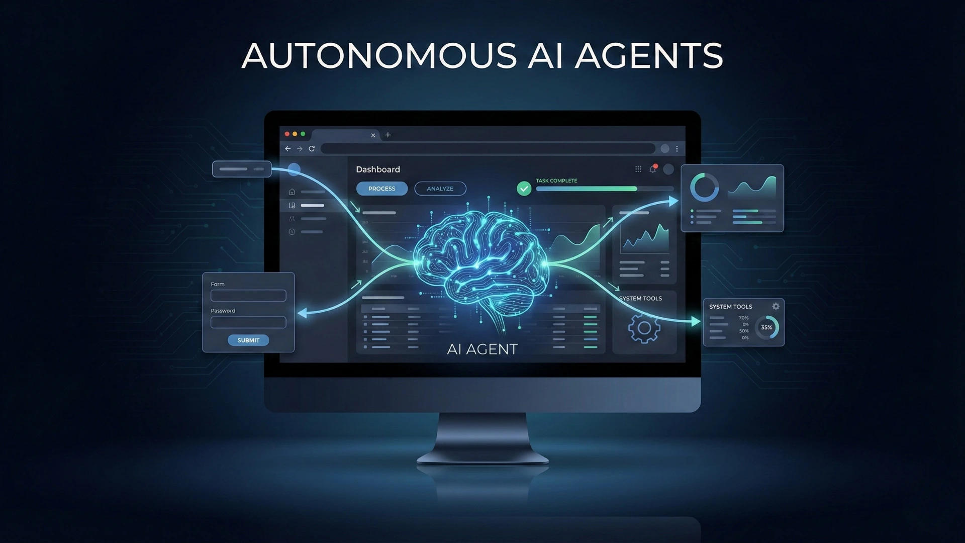 autonomous AI browser agent workflow dashboard