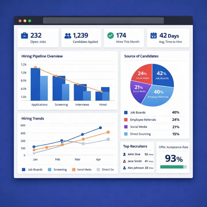 AI recruiting agent pipeline dashboard