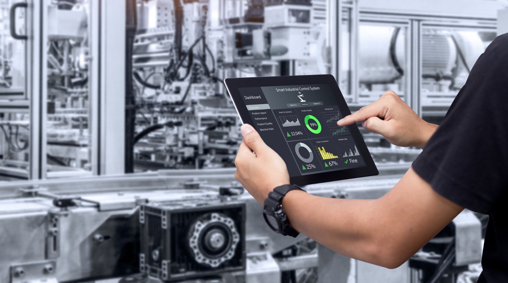 advanced smart factory autonomous control dashboard