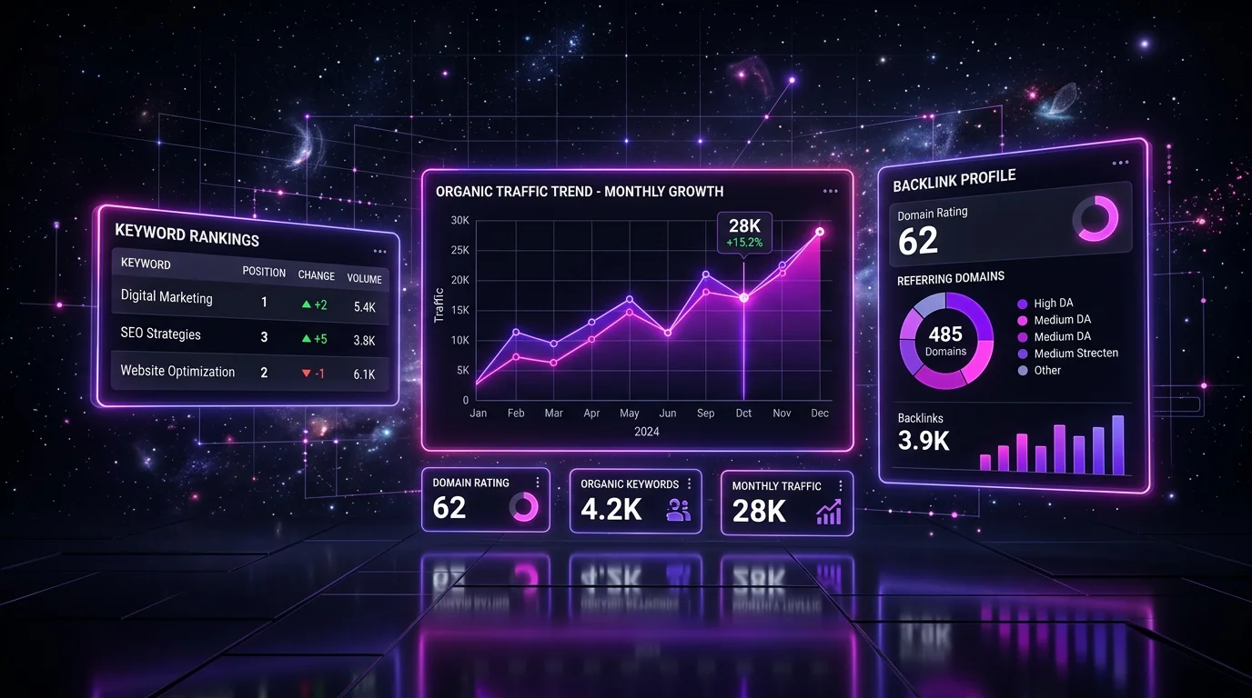 Autonomous AI SEO Agent Dashboard Analytics