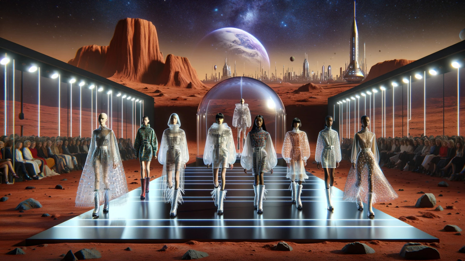 futuristic fashion studio AI generation