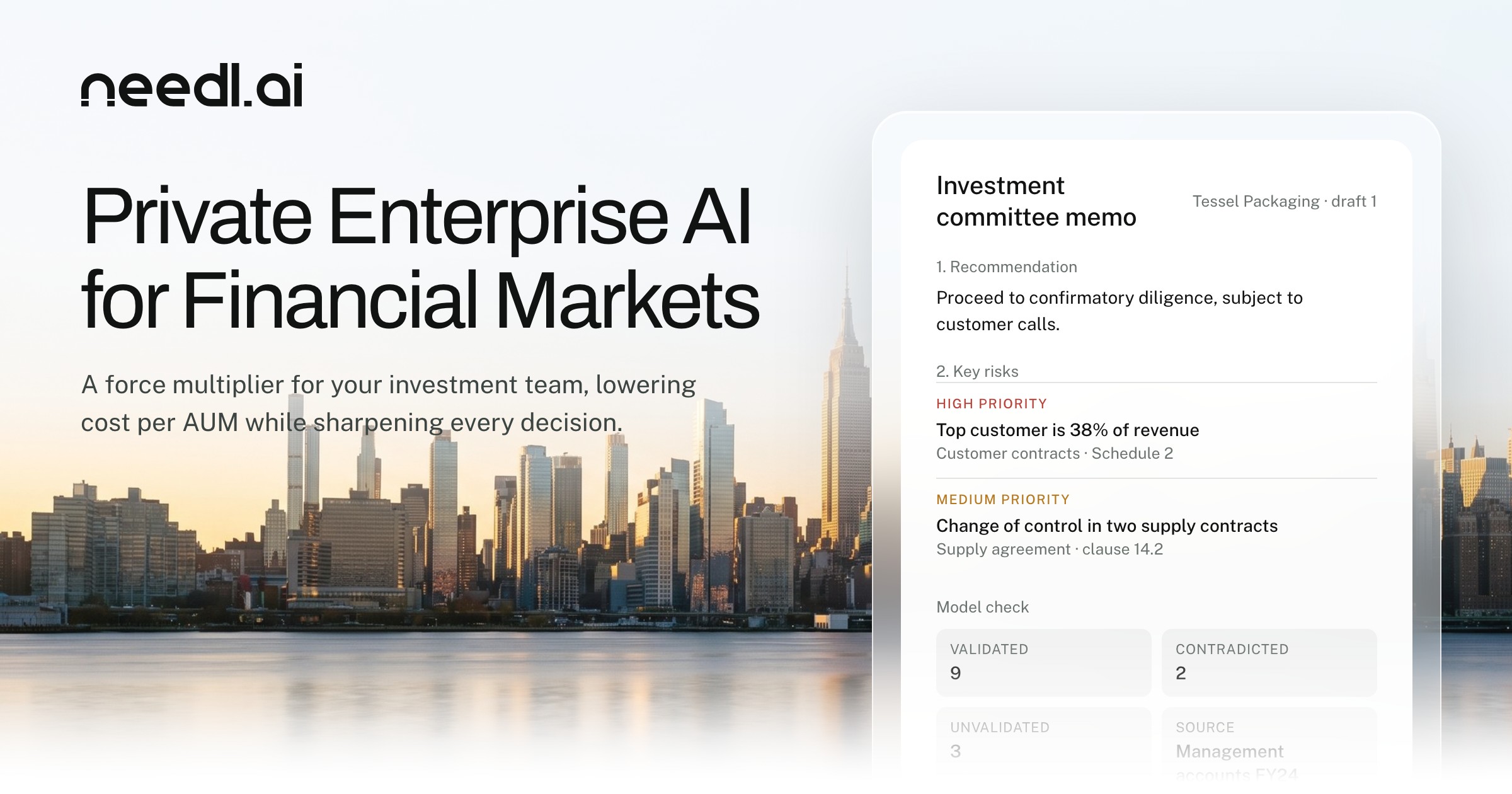 니들 AI Needl.ai financial ai context layer platform