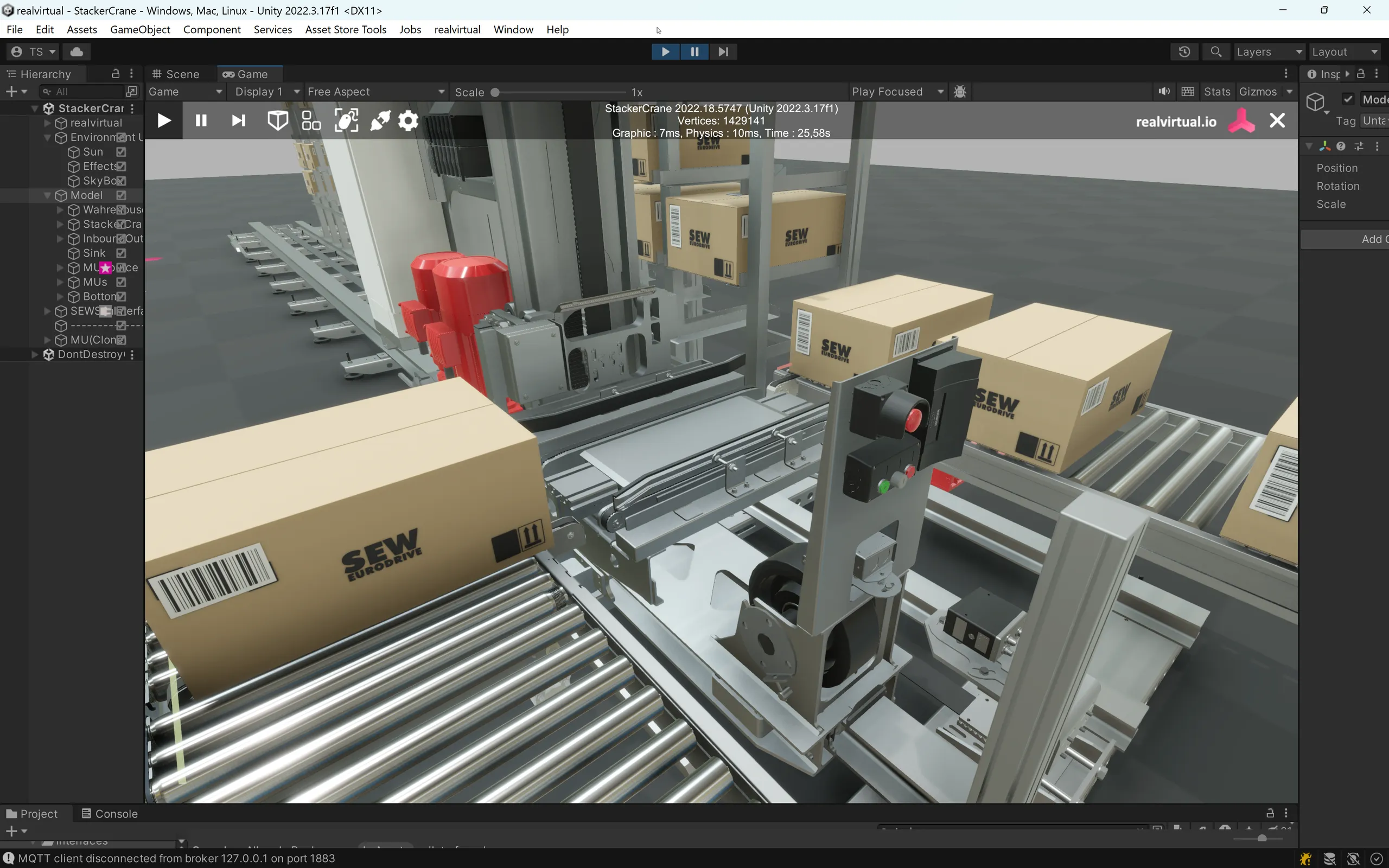 realvirtual.io virtual commissioning architecture