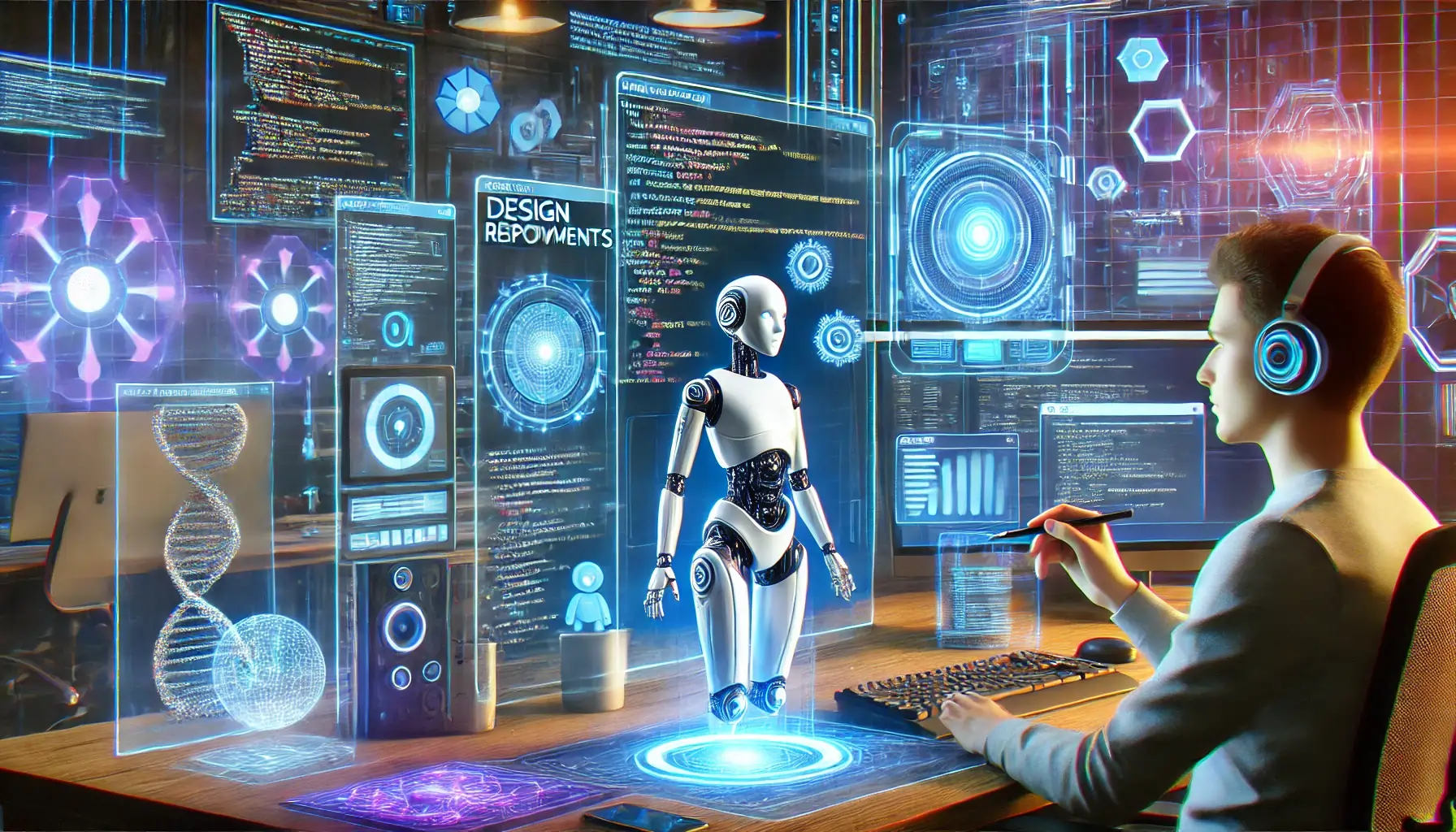 global ai developers collaborating and reviewing live leaderboards in a futuristic digital workspace