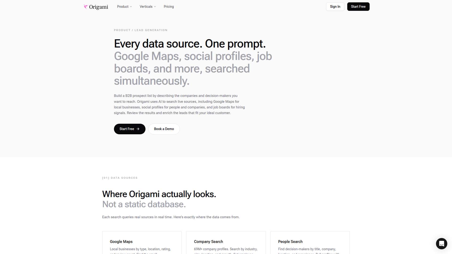 오리가미 (Origami Lead Generation)