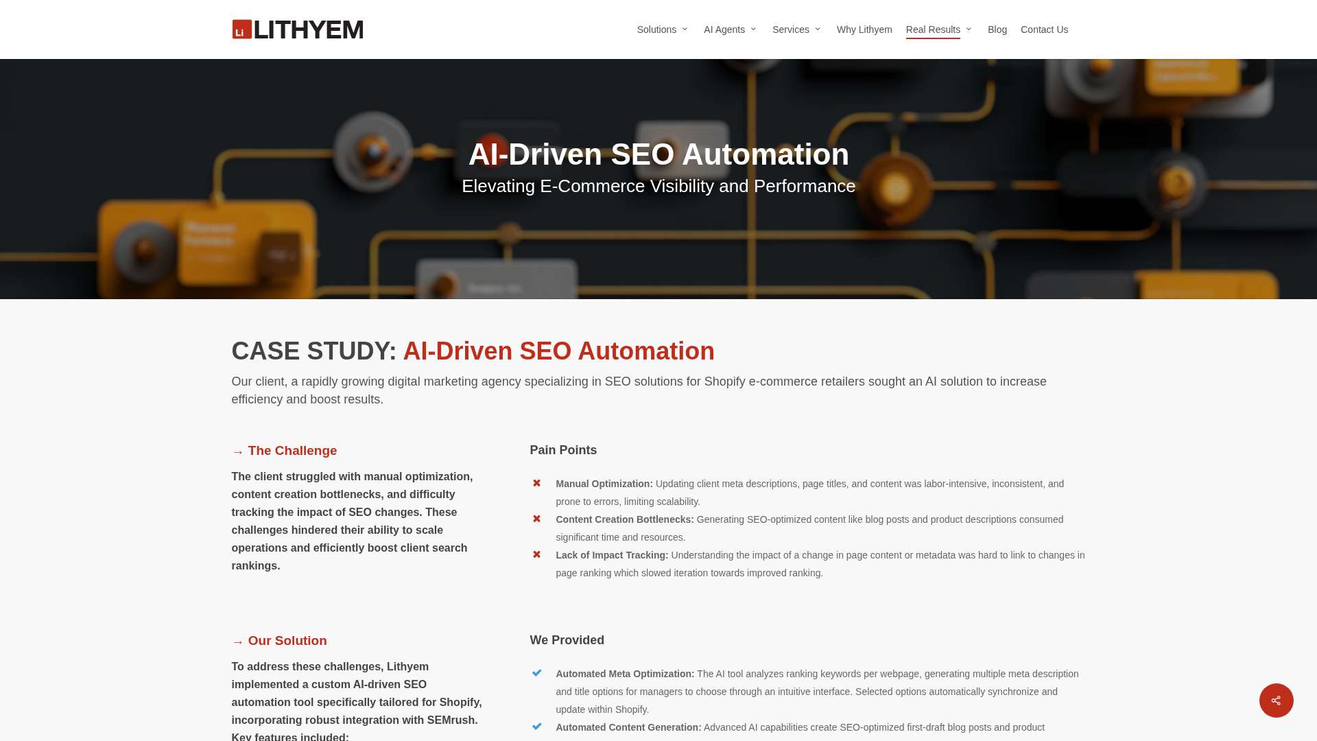 Lithyem AI-Driven SEO Automation