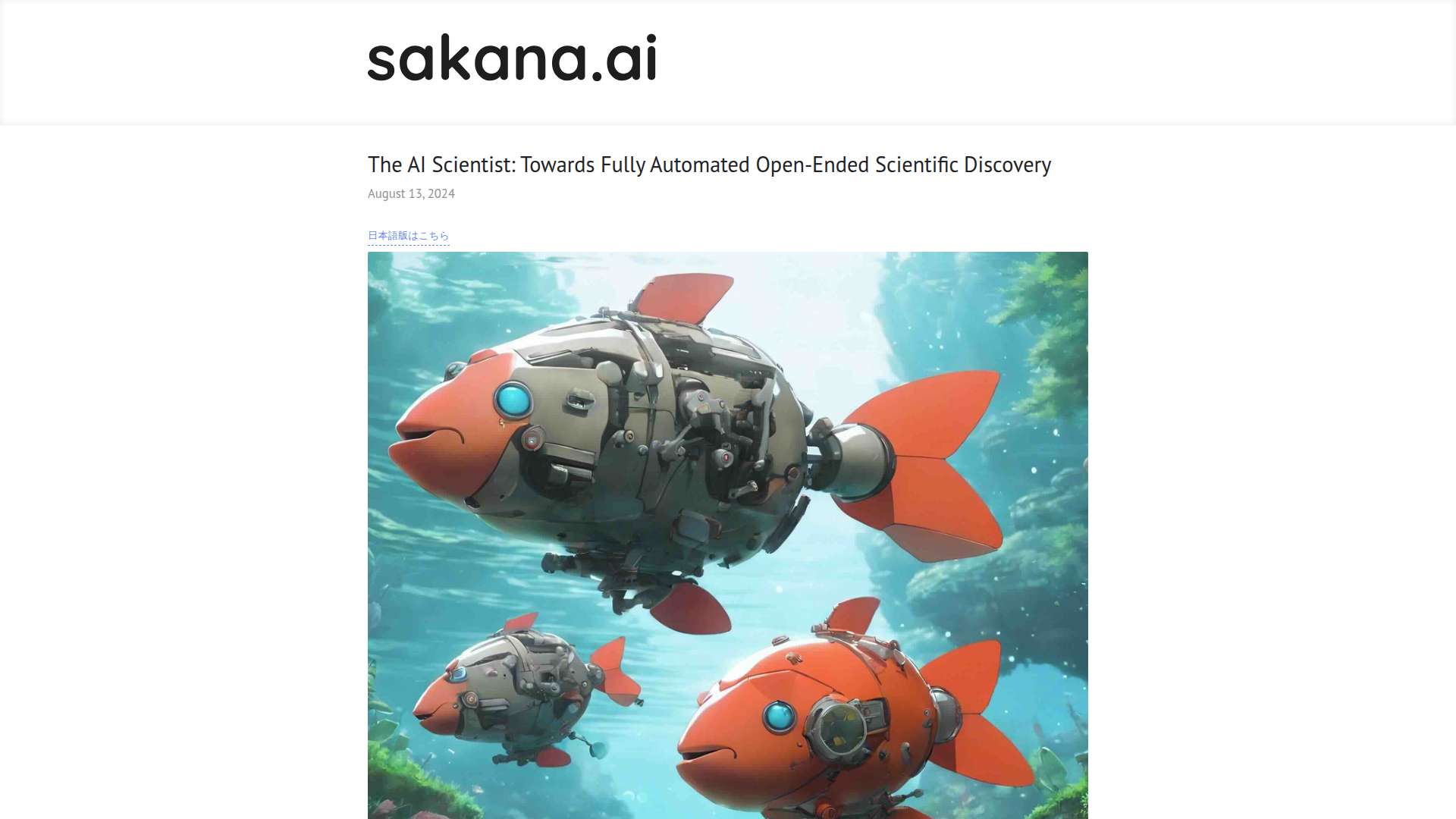 The AI Scientist (Sakana AI)