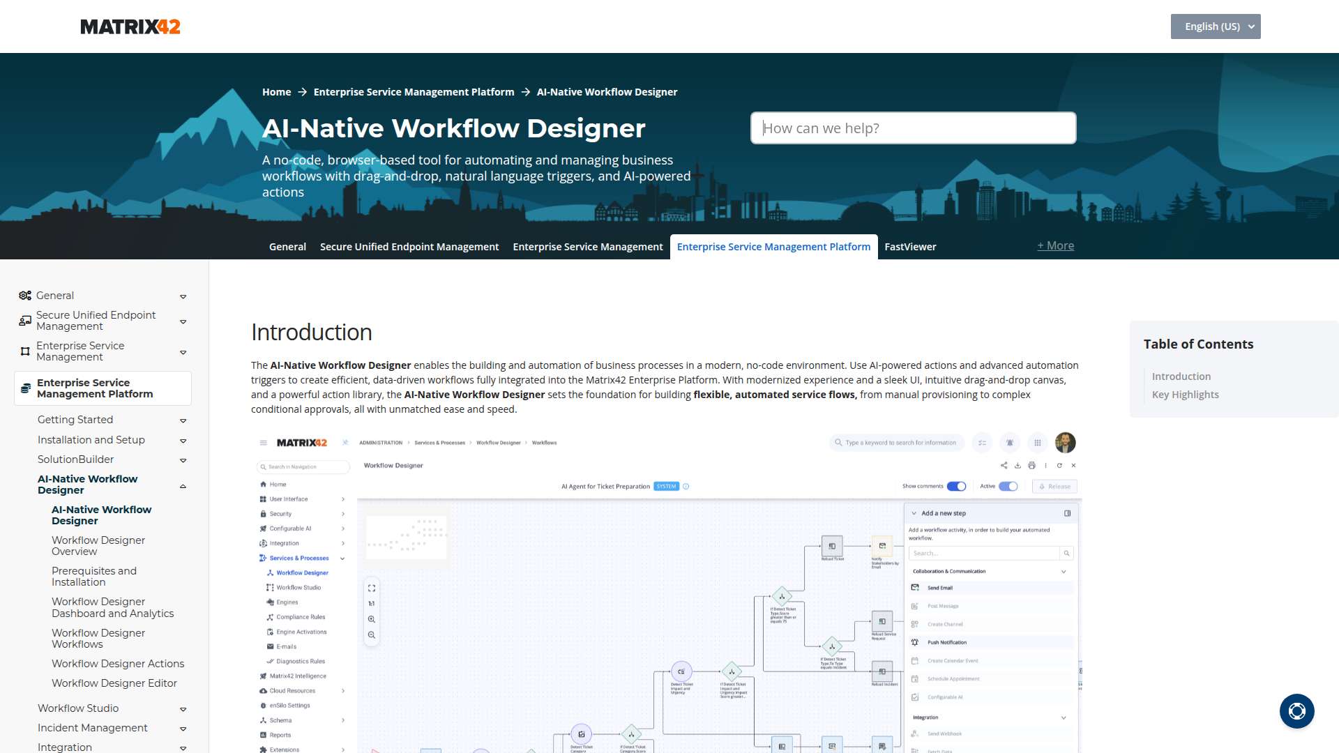 Matrix42 AI-Native Workflow Designer