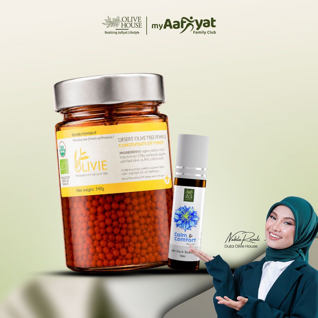 1x Olivie Power Up (340g) + 1x Calm n Comfort (10ml)