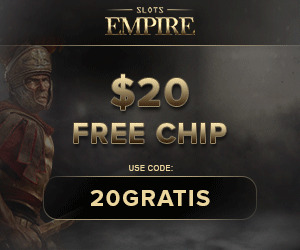 $20 Chip at Slots Empire to win the rewards of the Slots Empire