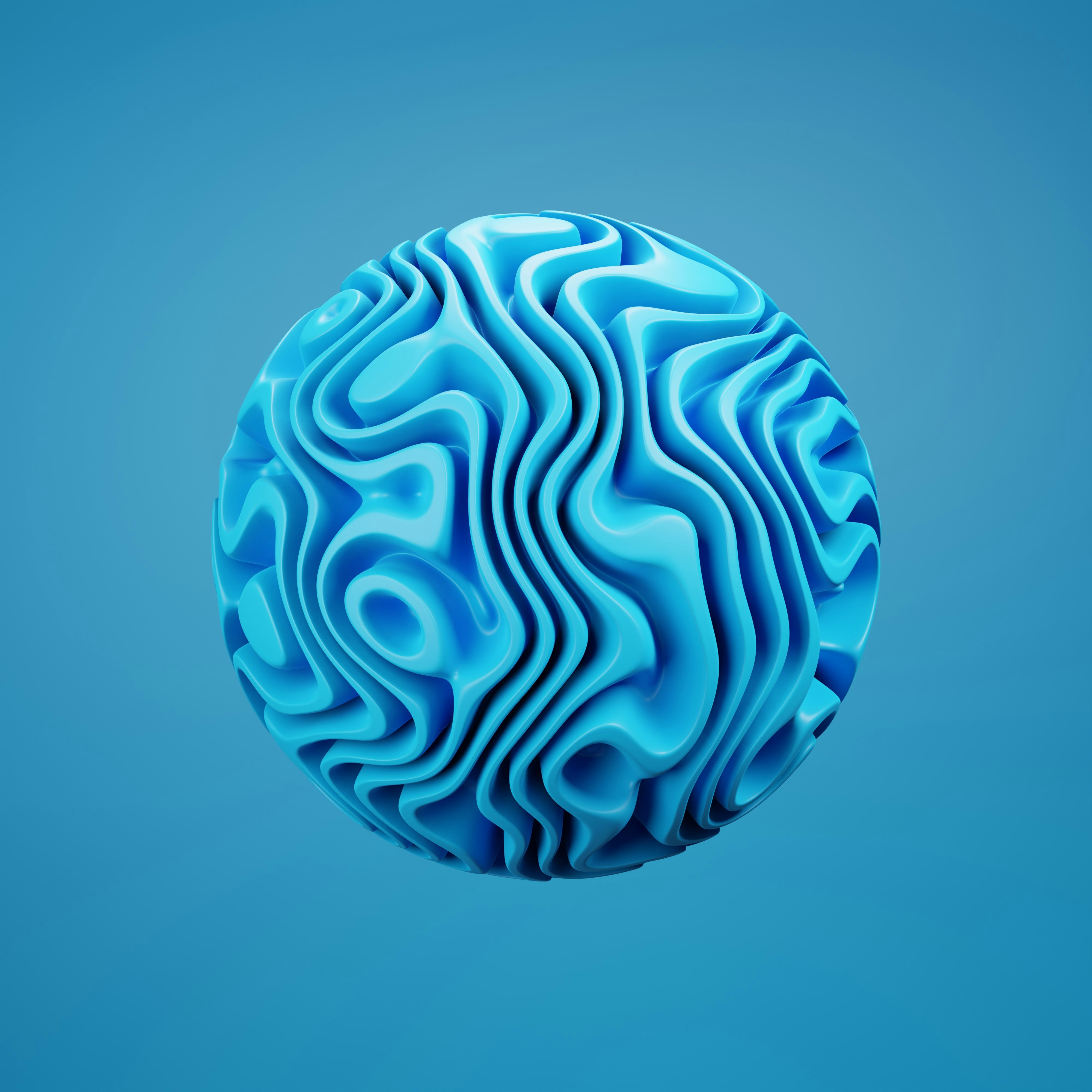 Abstract visualization of data flowing between devices.