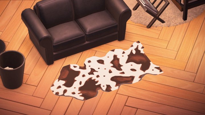 Fake cow rug