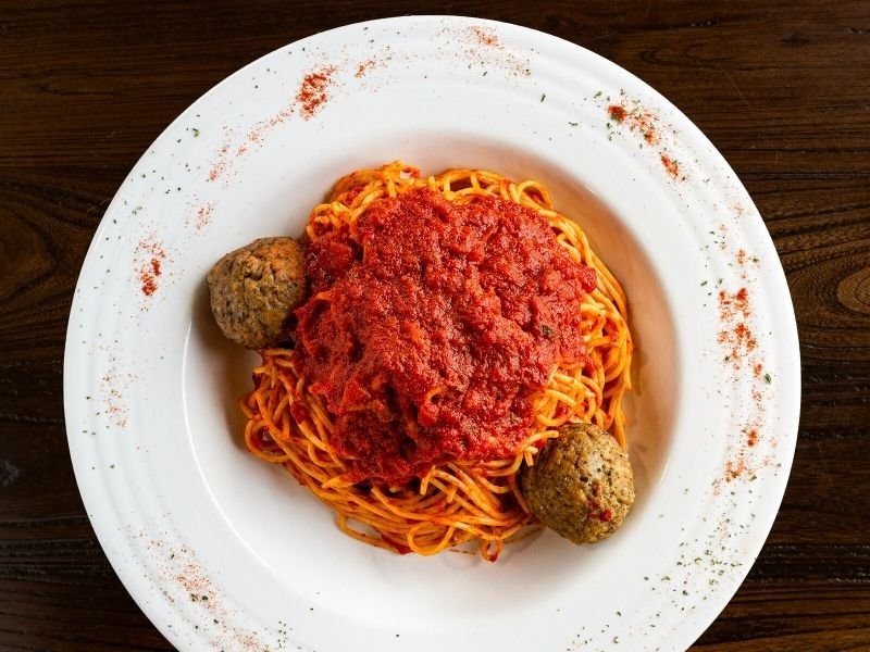 Val's spaghetti with meat sauce